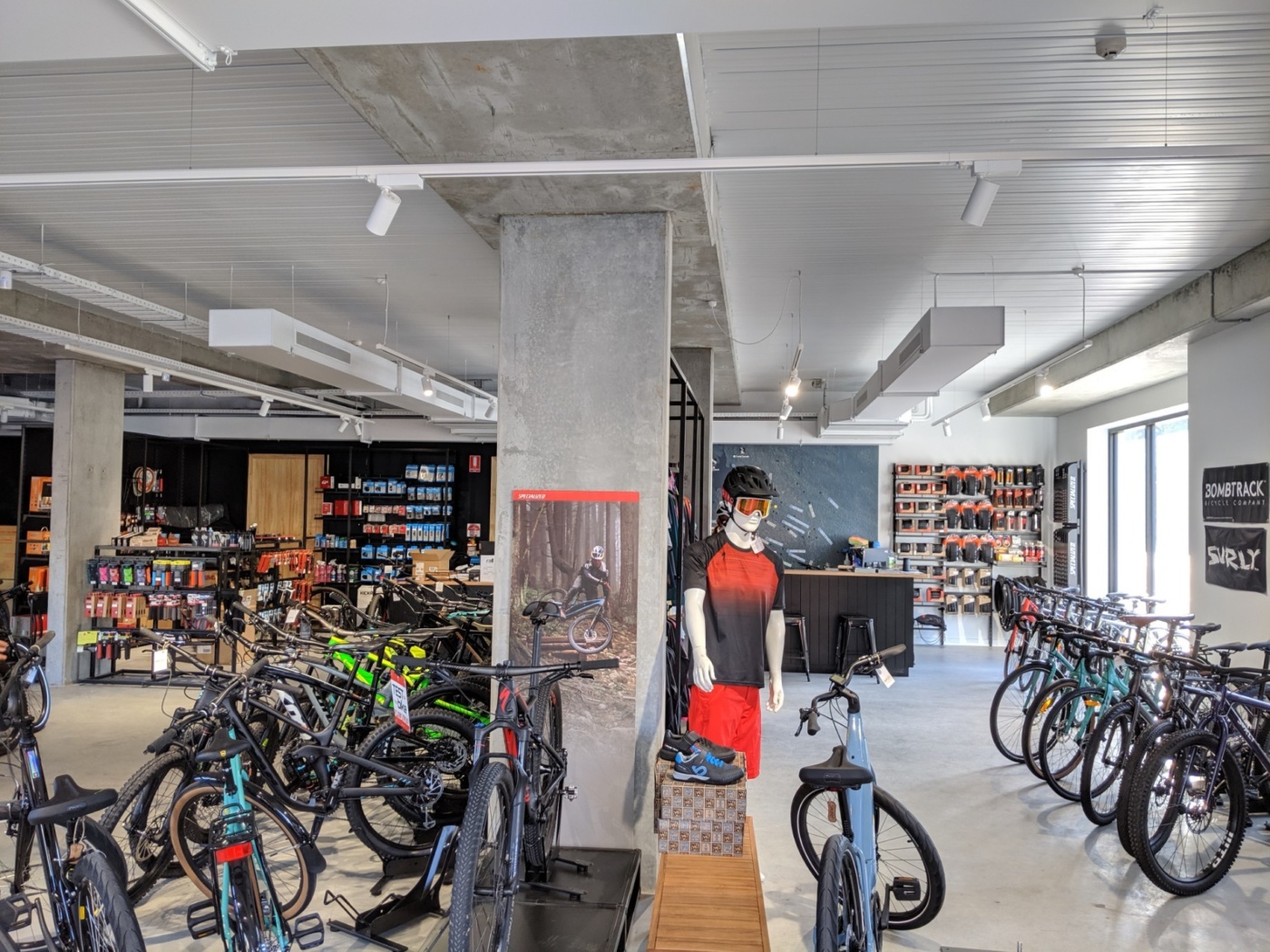 Inside Roll Cycles bike shop