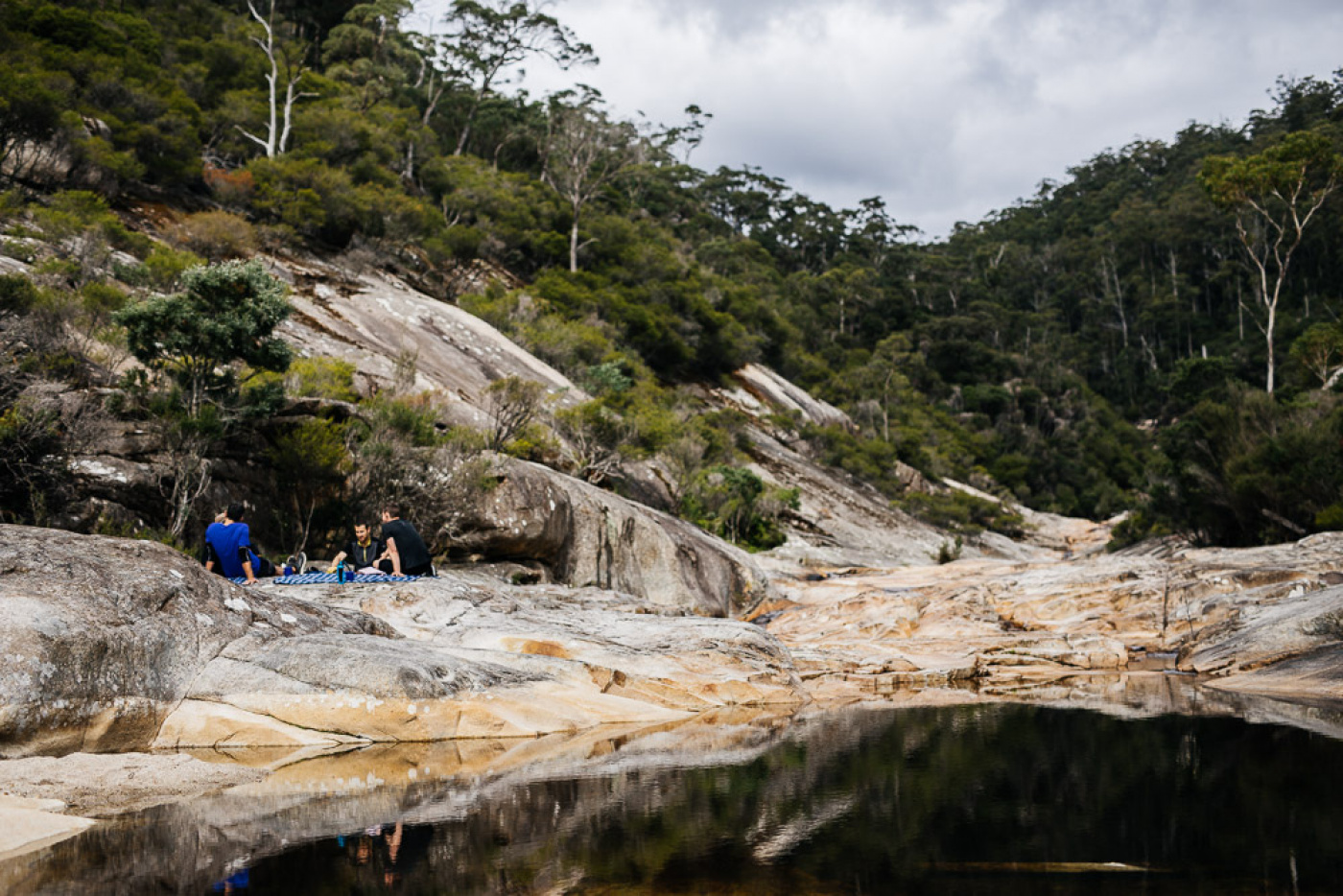 One of our groups relaxing at a picnic spot mid-ride.