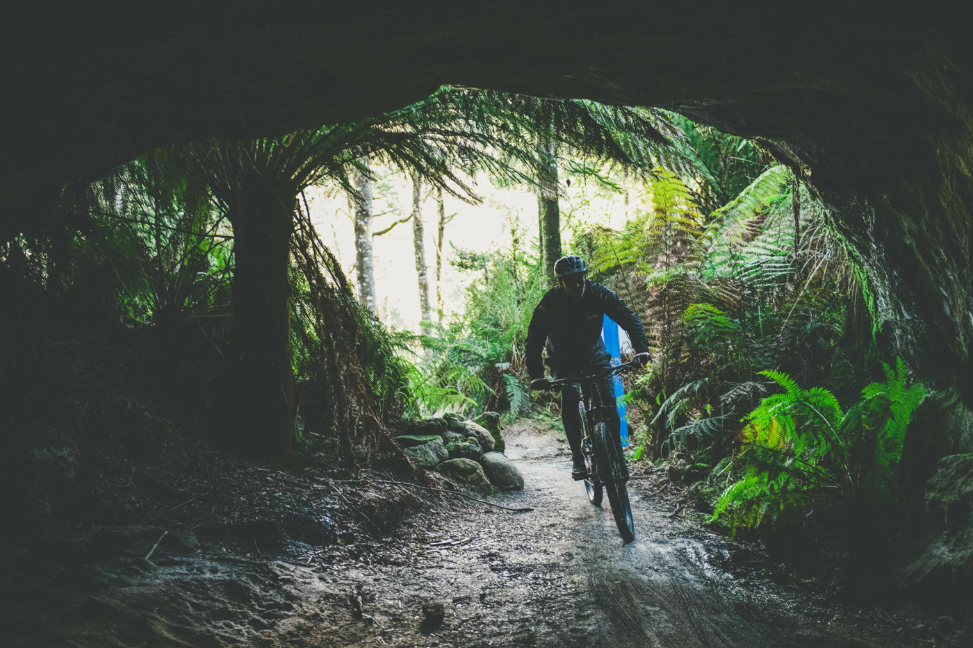 Riding through the start of the Derby Tunnel